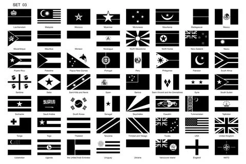 Flags of the world Stock Illustration