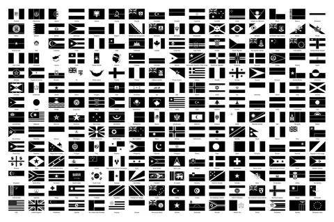 Flags of the world Stock Illustration