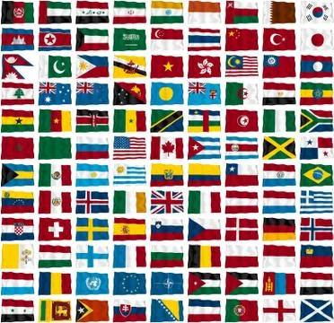Flags of the world's countries Stock Illustration