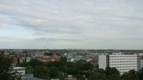 Flak Tower – Fast Pan shot with view over Berlin Stock-Footage 79996822