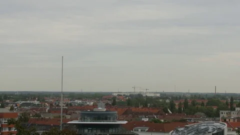 Flak Tower – Long Pan Shot with view over Berlin 動画素材 79996924