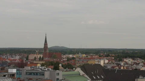 Flak Tower – No camera movement with view over Berlin Stock Footage 79996858