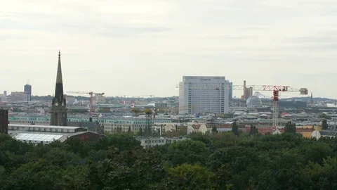 Flak Tower – No camera movement with view over Berlin and Charité 動画素材 79996984