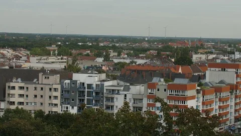 Flak Tower – No camera movement with view over Berlin 動画素材 79997037