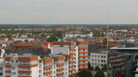Flak Tower – No camera movement with view over Berlin Stock-Footage 79997052