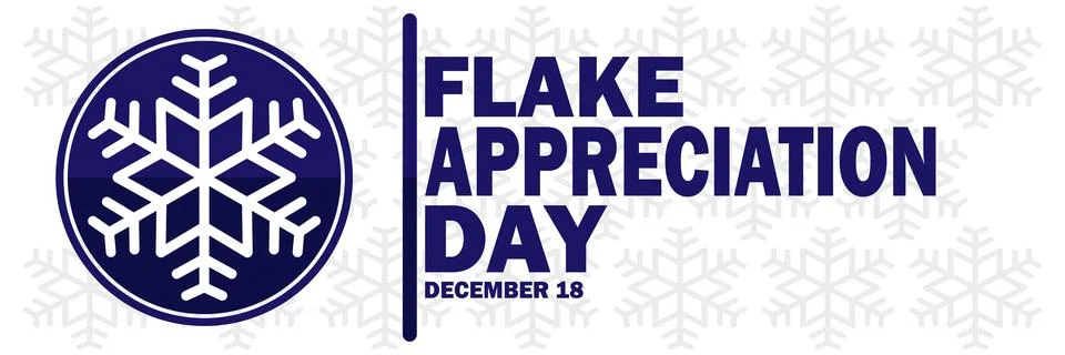 Flake Appreciation Day Vector illustration Stockillustratie