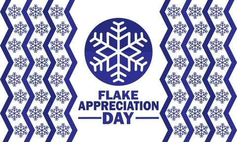 Flake Appreciation Day Vector illustration Illustrazione stock