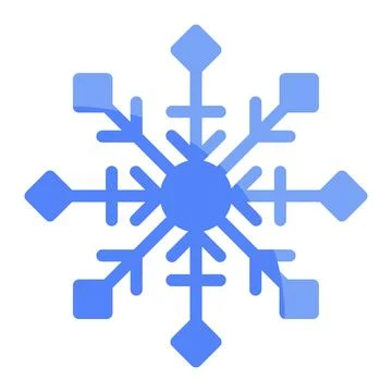 Flake icon in color fill. flat style. Isolated on white background Stock Illustration