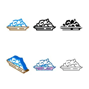 Flake salt designs color icon vector Stock Illustration