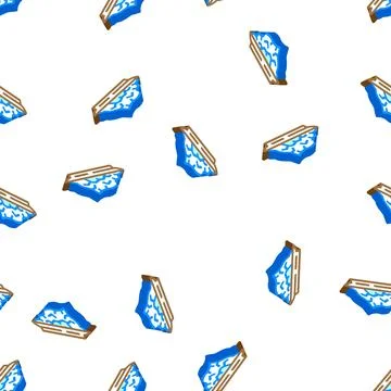 Flake salt isometric icon seamless pattern Stock Illustration