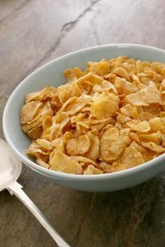 Flaked corn breakfast cereal Stock Photos