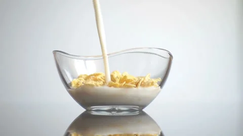 Flakes in the milk Stock-Footage 35088034