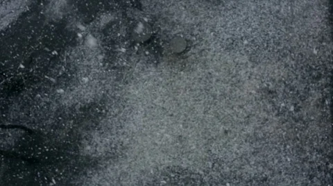 The flakes of snow fall down to the ground Stock Footage 48260873
