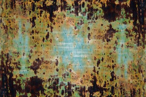 Flaking paint from the metal surface Foto stock