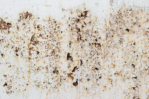 Flaking paint from the metal surface Stock Photos