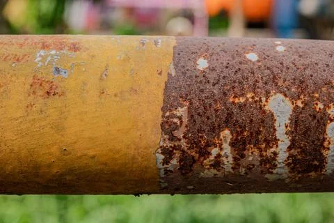 Flaking weathered iron backdrop Stock Photos