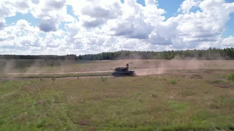 Flakpanzer Gepard moving fast 1 Stock Footage 250979923