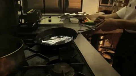 Flambe chef Stock Footage 98247540