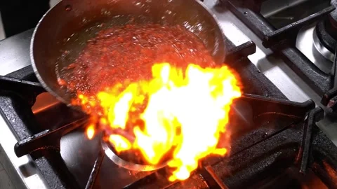 Flambé Sauce Preparation Stock Footage 319950460