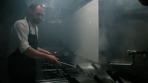 The Flambe Technique For A Perfect Dish Stock Footage 281790444