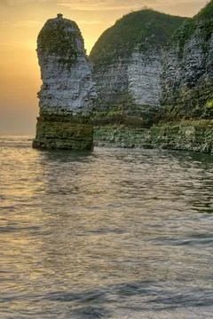 Flamborough cliffs from the beach Stock-Fotos