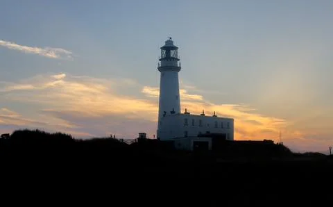 Flamborough Lighthouse sunset Stock Photos