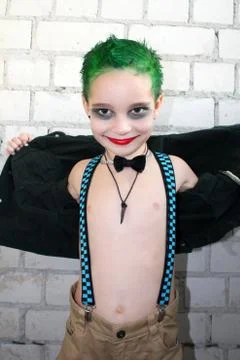 The flamboyant boy. Stock Photos