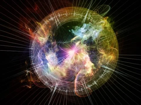 The Flame of Abstract Visualization Stock Illustration
