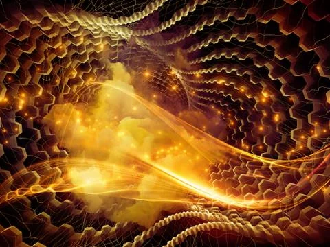 The Flame of Abstract Visualization Stock Illustration