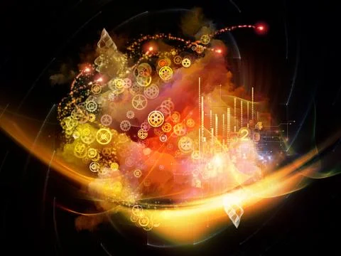The Flame of Abstract Visualization Stock Illustration