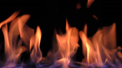 Flame agaist black background Stock Footage 57662392