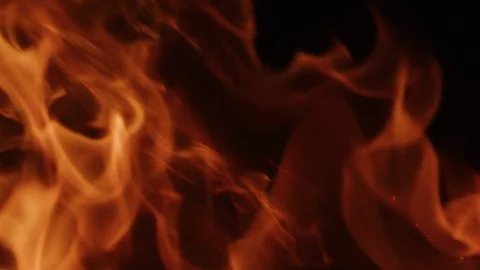 Flame alpha channel, burning bonfire 스톡 동영상 126199102