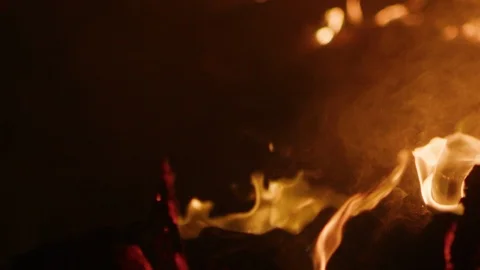 Flame alpha channel, burning bonfire Stock-Footage 126199220