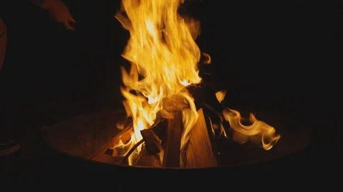 Flame alpha channel, burning bonfire Vídeo Stock 126254039