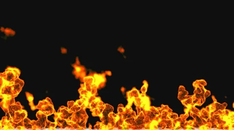 Flame with alpha matte Stock Footage 6092099