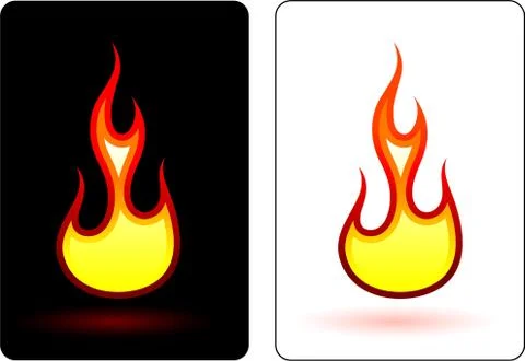 Flame and fire design elemets Stock Illustration