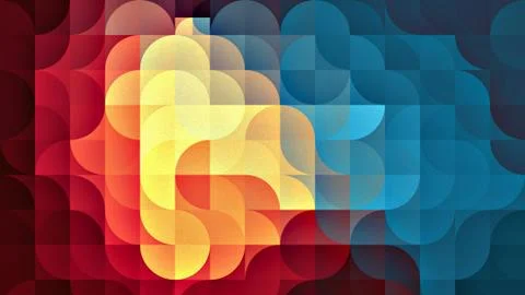 Flame and ice palette, abstract geometric wallpaper Stock Illustration