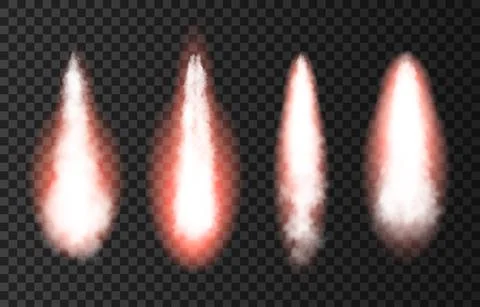 Flame and smoke from space rocket launch. Illustrazione stock