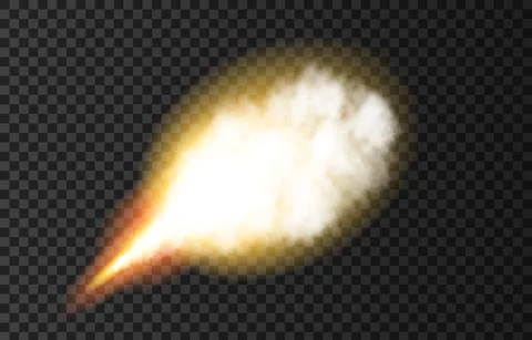 Flame and smoke from space rocket launch. Illustrazione stock