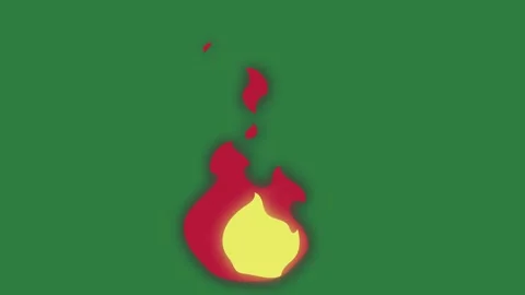 Flame Animated With Fire Transparent Background Animation Stock Footage 338015077