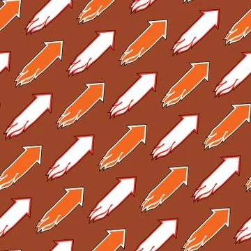 Flame Arrow seamless pattern. Vector Illustration Stock Illustration