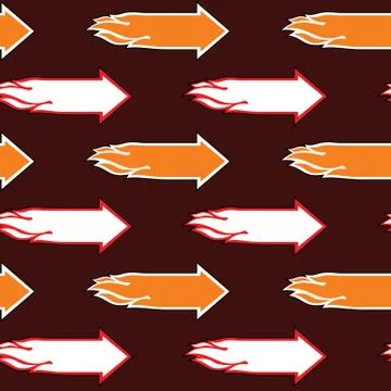 Flame Arrow seamless pattern. Vector Illustration 스톡 일러스트