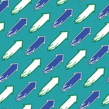 Flame Arrow seamless pattern. Vector Illustration Stock Illustration