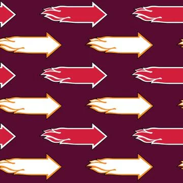 Flame Arrow seamless pattern. Vector Illustration Stockillustratie