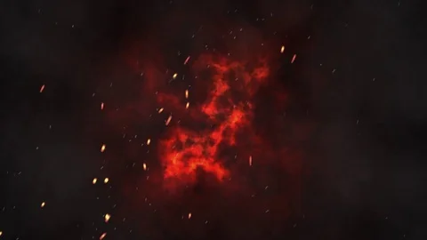 Flame background with sparks Stock Footage 80725318