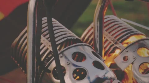 Flame in balloon burners Stock Footage 44721031