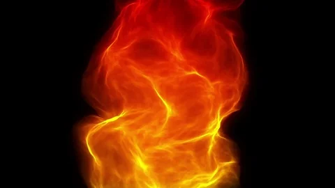 Flame On a Black Background. Computer Animation Loop Stock-Footage 72604176