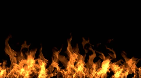 Flame on black background Stock Footage 42875239