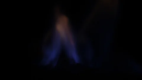 A flame on a black background Stock Footage 94666180