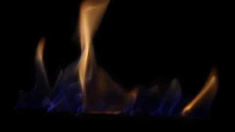 A flame on a black background Stock Footage 94666622